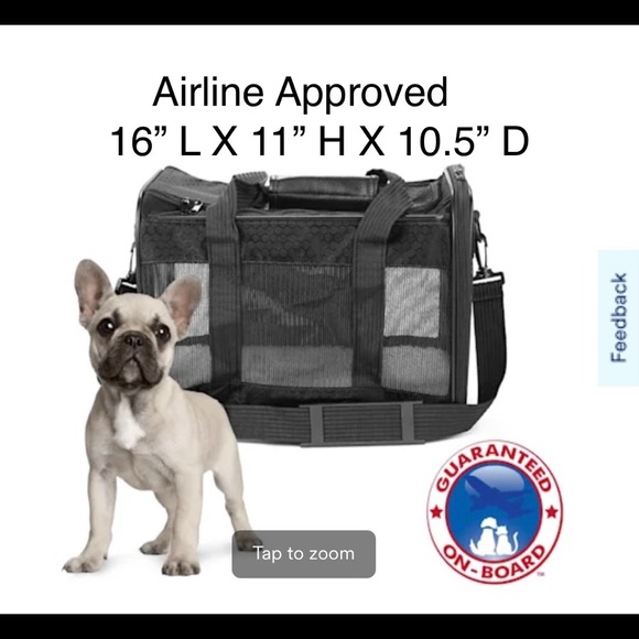 Airline Approved Pet Carrier with Sherpa Pad Inside - Picture 4 of 4